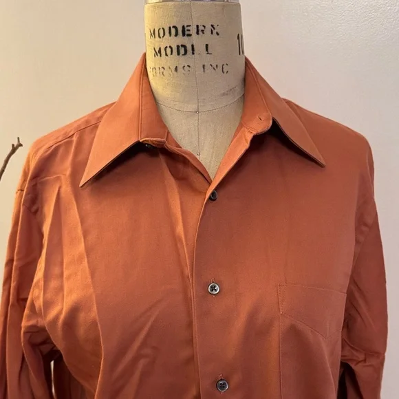 Geoffrey Beene Men's Rust Shirt Jacket - Picture 5 of 6